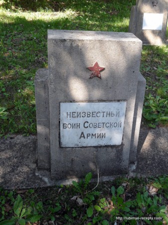 Венгрия, г.Сомбатхэй, военное кладбище, памятник советским солдатам